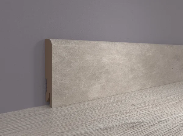 Плинтус MDF Bonkeel 24066 Бетон Лофт Светлый (80х16х2400 мм) в Сургуте