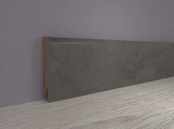 Плинтус MDF Bonkeel 24064 Бетон Лофт Графит (100х16х2400 мм) в Сургуте