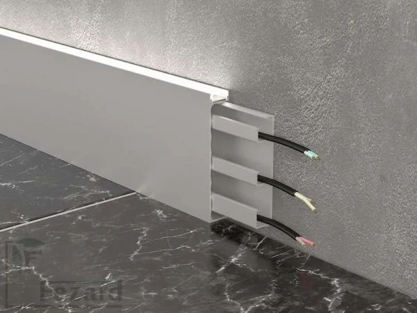 Алюминиевый плинтус Fezard Кабельный ALP-G80-LA Алюминий 80*15*2500 мм в Сургуте