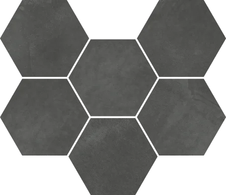 Керамогранит Italon Континуум Петрол Мозаика Гексагон (Натуральная 25х29) в Сургуте