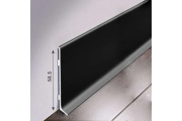 Алюминиевый плинтус Bonkeel ПЛ60 515л Черный (58,5х11,2х2500мм) в Сургуте