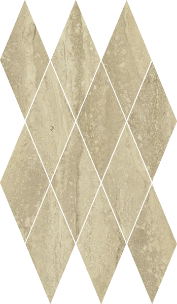 Керамогранит Italon Шарм Эдванс Травертино 28х48 мозаика Даймонд (Люкс) в Сургуте