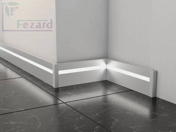 Алюминиевый плинтус Fezard Кабельный ALP-G80-LF Алюминий 80*15*2500 мм в Сургуте