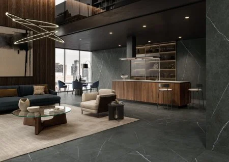 Керамогранит Italon Метрополис Империал Блэк 80х80 (Натуральная и Реттифицированная) в Сургуте