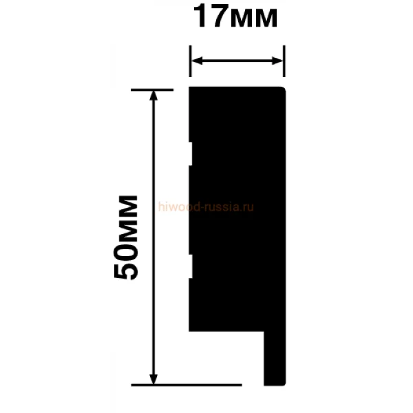 Финишный молдинг LF1 W50 (50х17х2700мм) в Сургуте