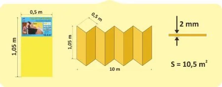 Подложка Солид 2мм гармошка желтая (10.5 м2) в Сургуте