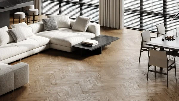 Паркетная доска Quartz Parquet Английская Ёлка Дуб Карельский 33-419 в Сургуте