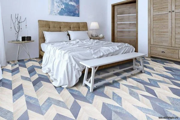 Пробковое покрытие CorkStyle Chevron Blue (1235*305*6 мм) HC в Сургуте