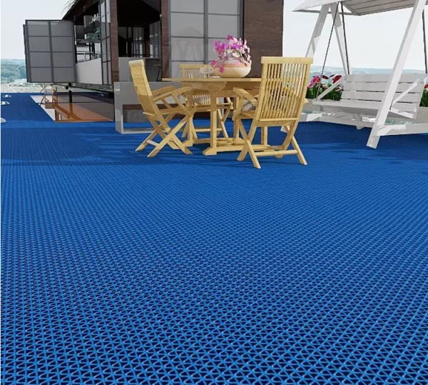 Грязезащитное рулонное покрытие ЗигЗаг Синий 4,5 мм (1,2 м) Китай в Сургуте