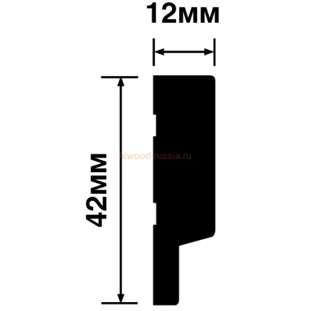 Финишный молдинг LF124A W36 правый декорированный (42х12х2700мм) в Сургуте