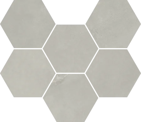 Керамогранит Italon Континуум Сильвер Мозаика Гексагон (Натуральная 25х29) в Сургуте