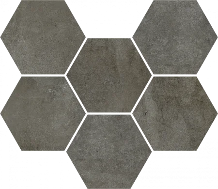 Керамогранит Coliseum Экспо Дарк Мозаика Гексагон (Натуральная, 25х29) в Сургуте