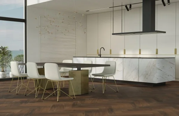 Паркетная доска Quartz Parquet Английская Ёлка Орех Американский 33-400-29 в Сургуте