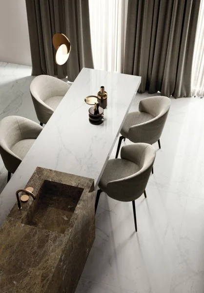 Керамогранит Italon Шарм Делюкс Бьянко Микеланджело 60х120 (Паттинированная и реттифицированная) в Сургуте