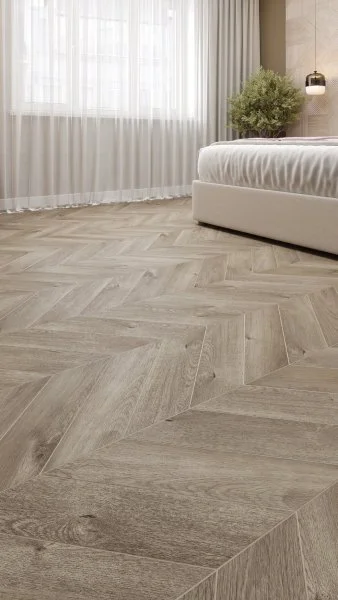 Кварц-виниловая плитка Alpine Floor Chevron Дуб Натур. Отбеленный ECO 20-3 (2,5 мм. 43 класс) в Сургуте