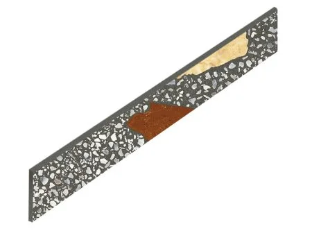 Керамогранит Coliseum Палладио Блэк Плинтус (Натуральный, 7,2х60) в Сургуте