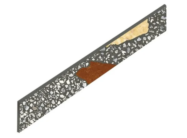 Керамогранит Coliseum Палладио Блэк Плинтус (Натуральный, 7,2х60) в Сургуте