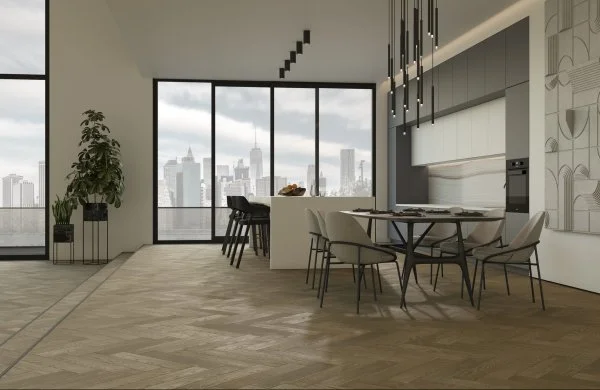 Паркетная доска Quartz Parquet Английская Ёлка Дуб Карельский 33-419 в Сургуте