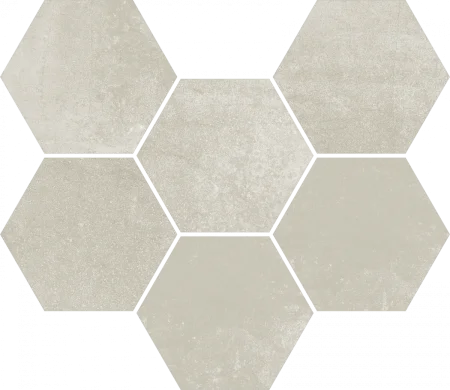 Керамогранит Coliseum Экспо Уайт Мозаика Гексагон (Натуральная, 25х29) в Сургуте