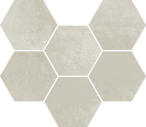 Керамогранит Coliseum Экспо Уайт Мозаика Гексагон (Натуральная, 25х29) в Сургуте