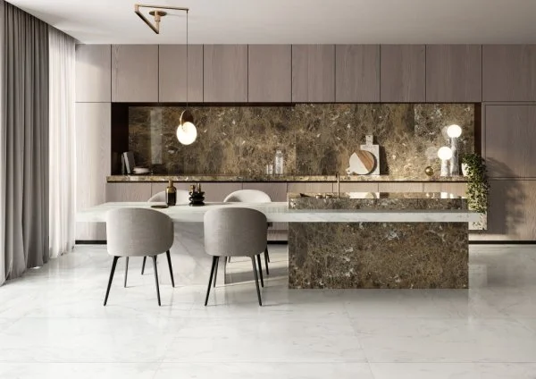 Керамогранит Italon Шарм Делюкс Бьянко Микеланджело 60х120 (Паттинированная и реттифицированная) в Сургуте