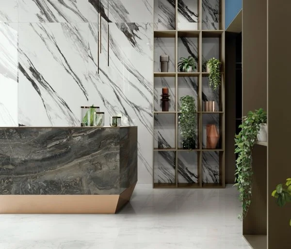 Керамогранит Italon Шарм Делюкс Бьянко Микеланджело 80х160 (Люкс и реттифицированная) в Сургуте