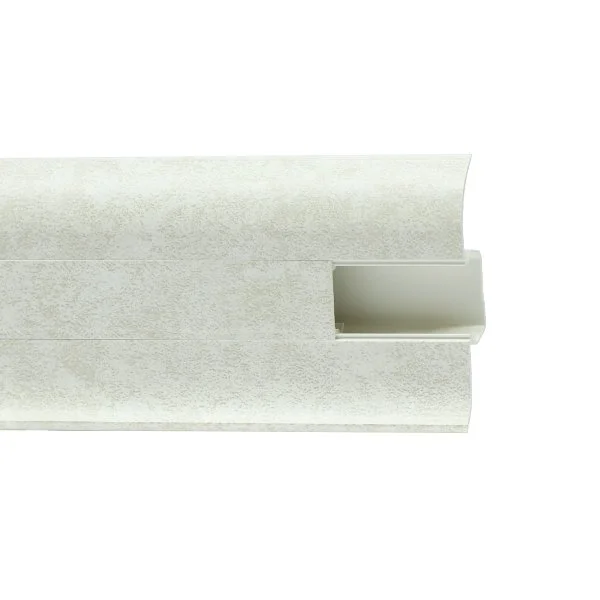 Пластиковый плинтус Royce №860 Белый Кварц (58х22х2200мм) в Сургуте