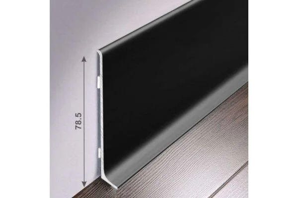 Алюминиевый плинтус Bonkeel ПЛ80 515л Черный (78,5х11,2х2500мм) в Сургуте