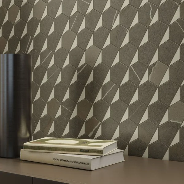 Керамогранит Italon Метрополис Мозаика Гексакон Ворм 25.4x31 (Натуральная) в Сургуте